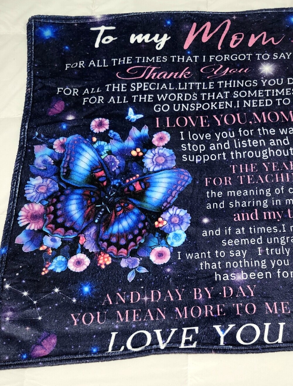 ✨ Cozy, Sentimental "To My Mom" Fleece Throw Blanket ✨
